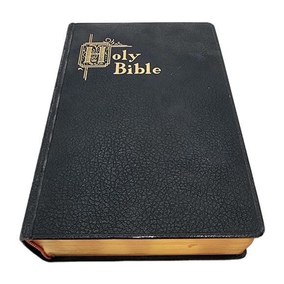 1957 New Catholic Edition Illustrated Holy Bible Genuine Leather Gilted Pages - Picture 6 of 13